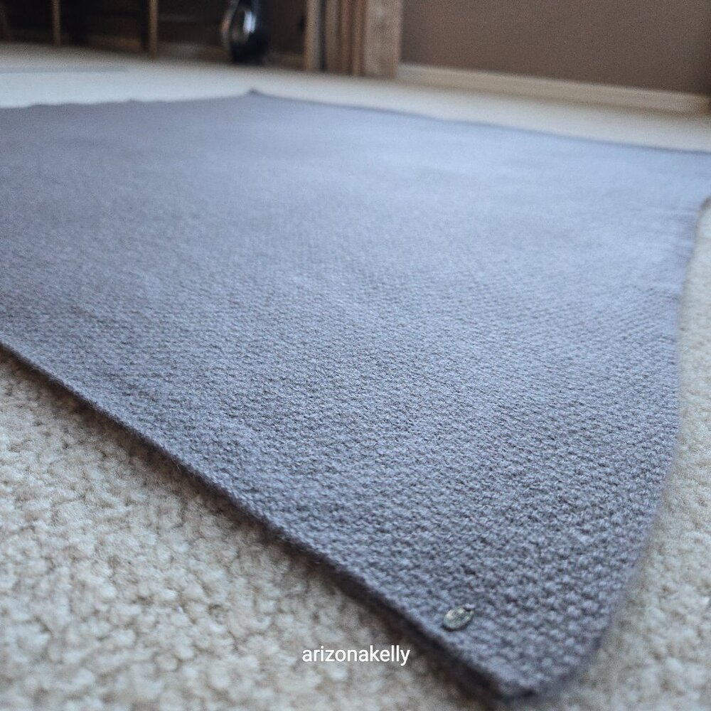 Cashmere Basketweave Textured Knit Scarf Tan Taupe Brown Doliearo Dolieato Love - Picture 9 of 12
